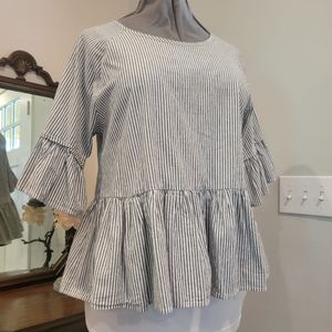 EUC L Listicle 100% Cotton Blouse